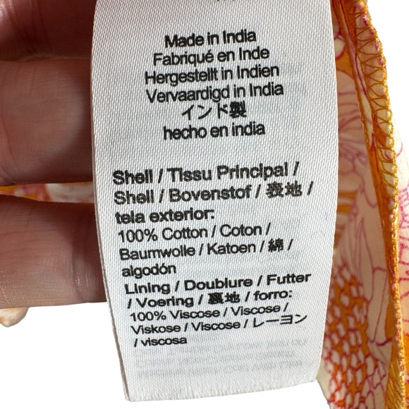 J Crew Collection Side-Cutout Poplin Midi Dress, Orange Floral, Size 18 - Picture 10 of 15